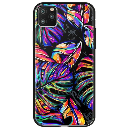 Накладка силиконовая Deppa Glass Case iPhone 11 Pro Листья фото 